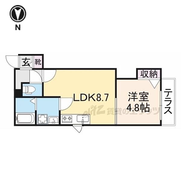 ベレーザ等持院I 206｜京都府京都市北区等持院南町(賃貸アパート1LDK・2階・31.96㎡)の写真 その2