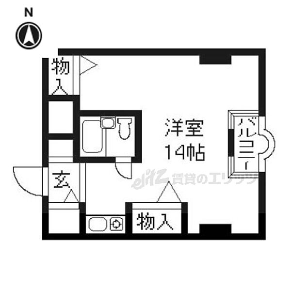 ＷＥＳＴ－1 607｜京都府京都市右京区西院安塚町(賃貸マンション1R・6階・21.94㎡)の写真 その2