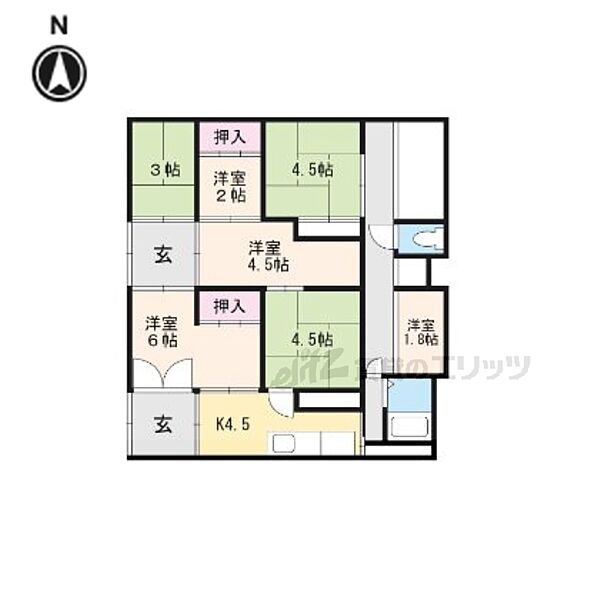 西七条北西野町35-3貸家 ｜京都府京都市下京区西七条北西野町(賃貸一戸建6K・1階・72.90㎡)の写真 その2