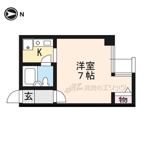 ＣＡＳＡ聚楽 301｜京都府京都市中京区聚楽廻西町(賃貸マンション1R・3階・17.82㎡)の写真 その2