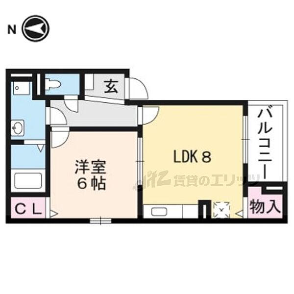 アビタシオン山ノ内 301｜京都府京都市右京区山ノ内苗町(賃貸アパート1LDK・3階・38.60㎡)の写真 その2