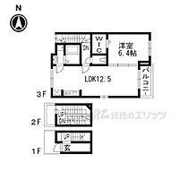 クレア九条 302 ｜ 京都府京都市南区西九条島町（賃貸アパート1LDK・3階・54.19㎡） その2