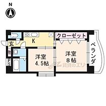 京都府京都市西京区桂徳大寺北町（賃貸マンション2K・4階・32.25㎡） その2