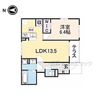 SKY 102 ｜ 京都府京都市右京区西院日照町（賃貸アパート1LDK・1階・47.41㎡） その2