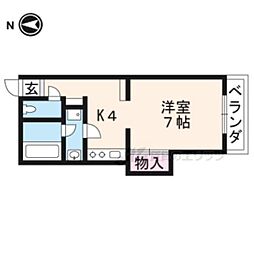 シルバン 1Kの間取図画像