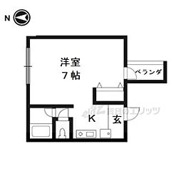 寿苑ビル ワンルームの間取図画像