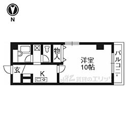 EM,SCOURT 1Kの間取図画像