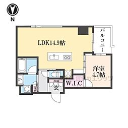 GRANLUXE御所南 1LDKの間取図画像
