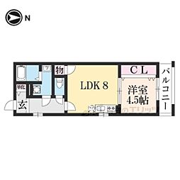 メゾン松原 1LDKの間取図画像