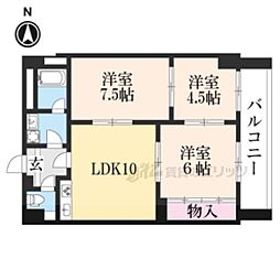 SAKIZOVilla烏丸四条 3LDKの間取図画像