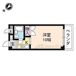 メゾン二葉 1Kの間取図画像