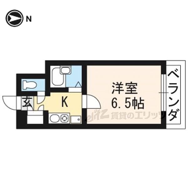 ピラーズ北山 103｜京都府京都市左京区松ケ崎木ノ本町(賃貸マンション1K・1階・18.34㎡)の写真 その2