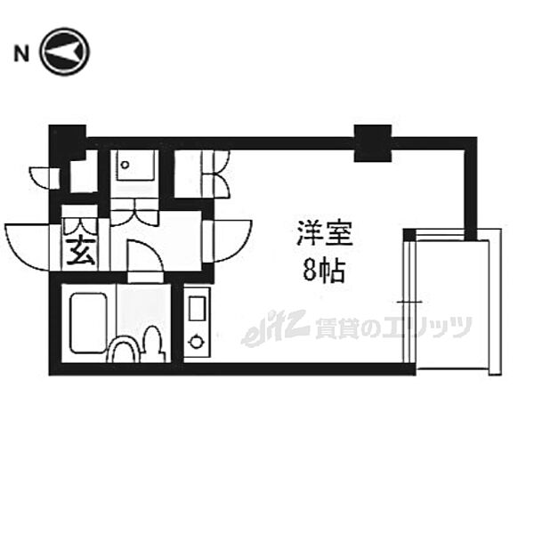 ヴェルビュ二条城東 106｜京都府京都市中京区油小路通竹屋町下る橋本町(賃貸マンション1R・1階・25.80㎡)の写真 その2