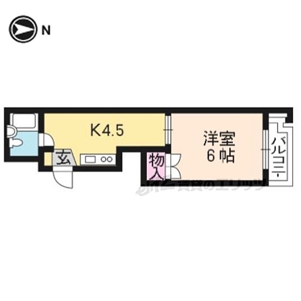 シャンボール今出川 303｜京都府京都市上京区今出川通浄福寺西入２丁目東上善寺町(賃貸マンション1DK・3階・25.00㎡)の写真 その2