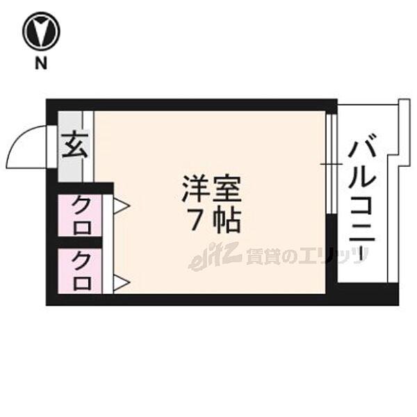 ハイツ京家 213｜京都府京都市左京区田中西高原町(賃貸アパート1R・2階・11.00㎡)の写真 その2