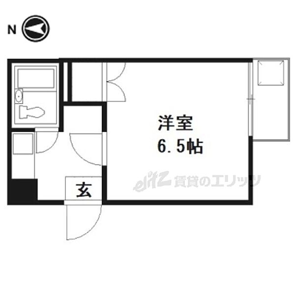 プチハウス梶谷 2-C｜京都府京都市北区紫野東御所田町(賃貸アパート1R・2階・18.00㎡)の写真 その2