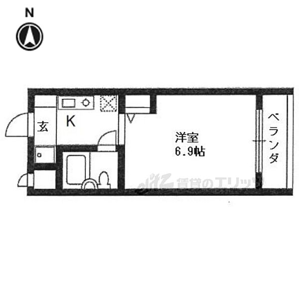 プロスパコート 108｜京都府京都市左京区田中大堰町(賃貸マンション1K・1階・19.80㎡)の写真 その2