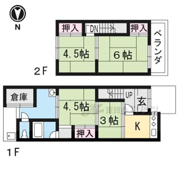 紫竹栗栖町11貸家 ｜京都府京都市北区紫竹栗栖町(賃貸一戸建4K・--・45.00㎡)の写真 その2