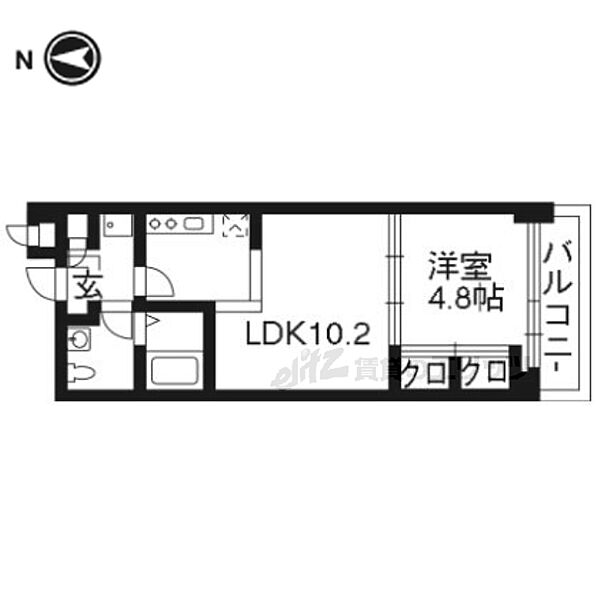 プラネシア烏丸御池 102｜京都府京都市中京区小川通二条下る古城町(賃貸マンション1LDK・1階・34.01㎡)の写真 その2