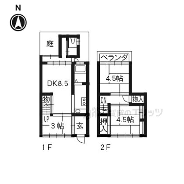 主税町1127テラスハウス ｜京都府京都市上京区主税町(賃貸一戸建3LDK・2階・59.50㎡)の写真 その2