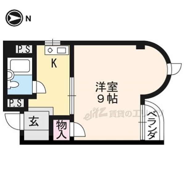 ロータスクラタ 201｜京都府京都市左京区下鴨本町(賃貸マンション1K・2階・22.87㎡)の写真 その2