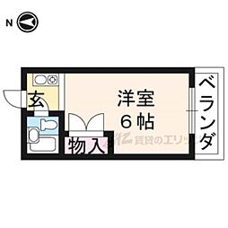 ハウス今出川 4階1Kの間取り