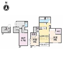 京都地下鉄東西線 蹴上駅 徒歩6分の賃貸アパート 2階2LDKの間取り
