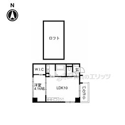 プラネシア東山三条 5階1LDKの間取り