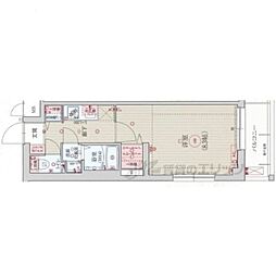 ベラジオ雅び京都洛北ガーデン 1階1Kの間取り