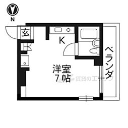 リエス東堀川 ワンルームの間取図画像