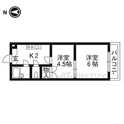 ス・プレールタナカ 2Kの間取図画像