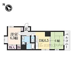 コーポ岩倉 2DKの間取図画像