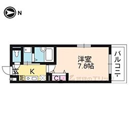 EASTVIEW 1Kの間取図画像
