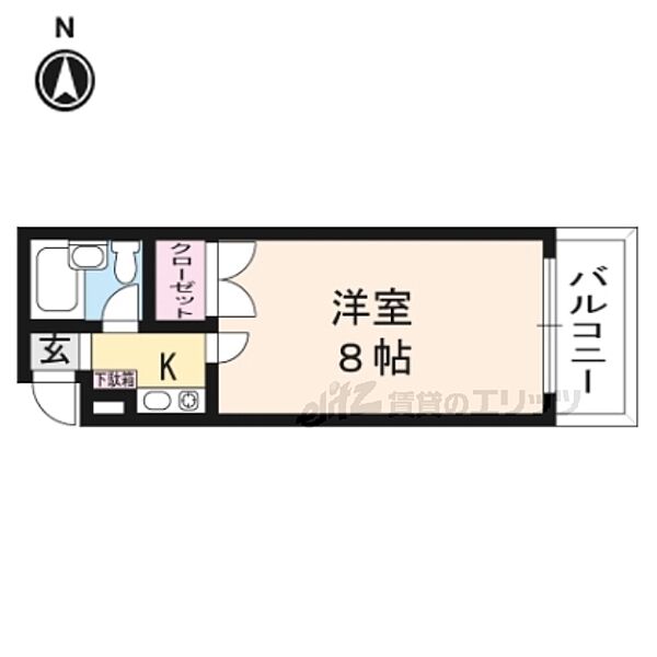 エスポワール川向 403｜京都府京都市山科区竹鼻竹ノ街道町(賃貸マンション1K・2階・20.00㎡)の写真 その2