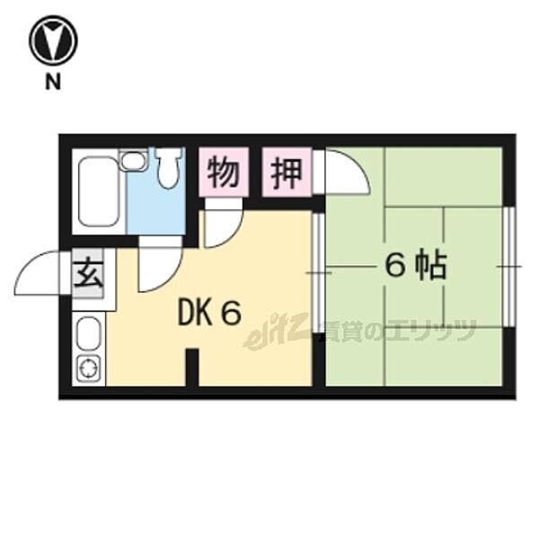 音羽グリーンハイツ 10｜京都府京都市山科区音羽沢町(賃貸アパート1DK・2階・20.00㎡)の写真 その2