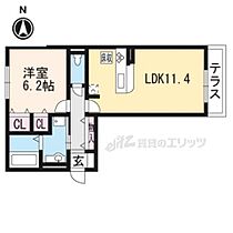 滋賀県大津市富士見台（賃貸アパート1LDK・1階・45.01㎡） その2