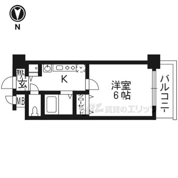 京都府京都市下京区木屋町通七条上る大宮町(賃貸マンション1K・6階・20.68㎡)の写真 その2