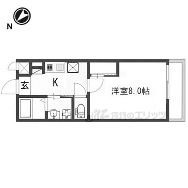 滋賀県彦根市大堀町(賃貸アパート1K・2階・27.44㎡)の写真 その2