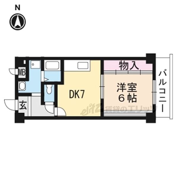 CREST音羽 306｜京都府京都市山科区音羽乙出町(賃貸マンション1DK・3階・38.64㎡)の写真 その2