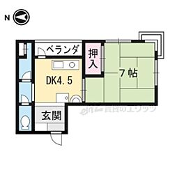 中央ハイツナカハラ 1DKの間取図画像