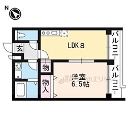 ブエナビスタ大津ウエスト 4階1LDKの間取り