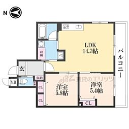 間取図画像 2LDK