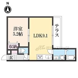 Ｍｉｒｅｉ烏丸五条 1階1LDKの間取り