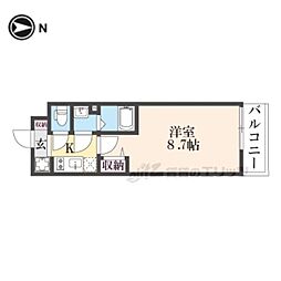 (仮称)グランデコート御陵天徳町 4階1Kの間取り