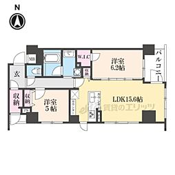 STANDZ河原町五条 7階2LDKの間取り