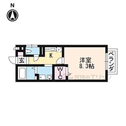 メゾン・シェルシェ 1Kの間取図画像