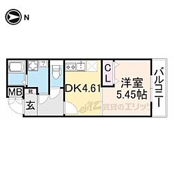 グランデコート竹鼻EAST 1DKの間取図画像