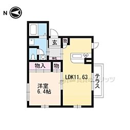 レジデンス石鹿 1LDKの間取図画像
