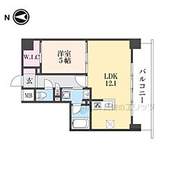 BRANSIESTA山科大塚 1LDKの間取図画像