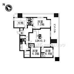 プレサンス京都四条河原町ネクステージ 4LDKの間取図画像